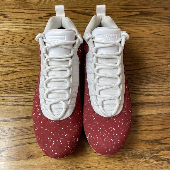 Nike Jordan Retro 10 Low Vapor Carbon Oklahoma Sooners PE Football Cleat Size 12 - Picture 4 of 8